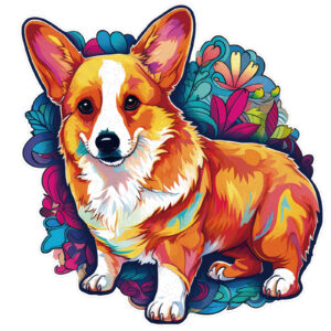 Quebra-cabeça de madeira – Corgi fofo 666fd1bf5a4b7