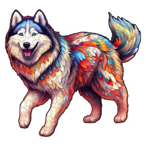 Quebra-cabeça de madeira – Cachorro Husky 669a01b3c4cab