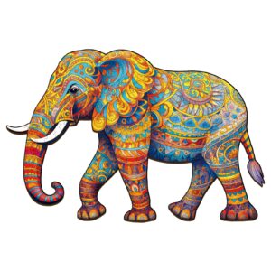 Quebra-cabeça de madeira – Elefante andando 6690c740686ea