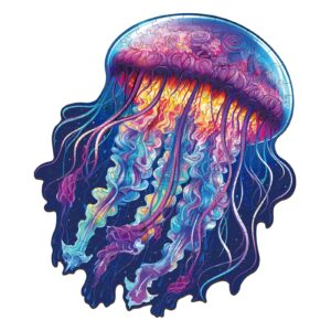 Puzzle de madeira-água-viva em aguarela 66a099438c136