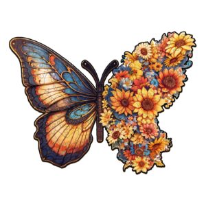 Quebra-cabeça de madeira – borboleta e flor 66b45fb9e0d99