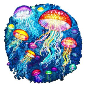 Água-viva colorida de puzzle de madeira 66b1bc9e114c2