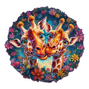 Quebra-cabeça de madeira – girafa engraçada 66d0e9da99b17