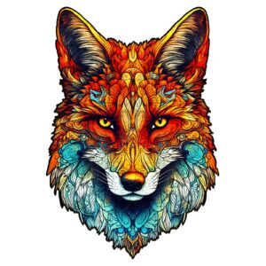 Raposa não controlada de quebra-cabeças de madeira 66d23e279e4ff