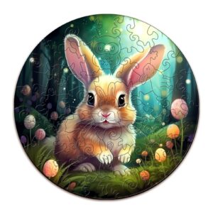 Quebra-cabeça de madeira infantil – coelhinho fofo 66eb514f67a03