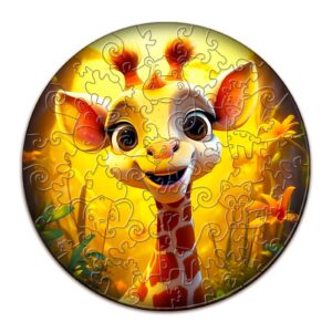 Quebra-cabeça infantil de madeira – girafa fofa 66ea307e7449b