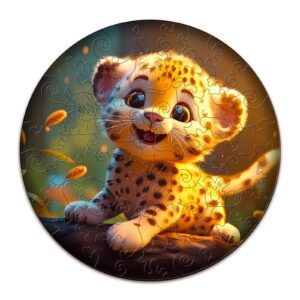 Quebra-cabeça infantil de madeira – leopardo fofo 66e153e13132e