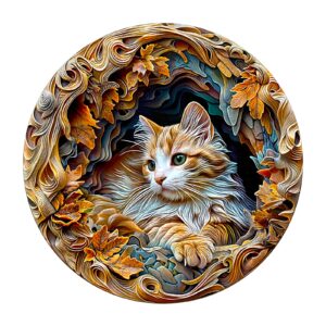 Puzzle de madeira-3D Cave Cat 66e361b82ec57