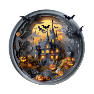 Castelo de Halloween Puzzle Puzzle de madeira 3D 66e92e9fc9a04