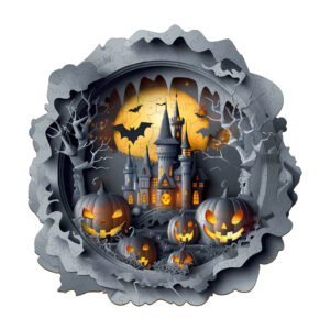 Puzzle de madeira-3D Castelo de Halloween 66ec5312227fa