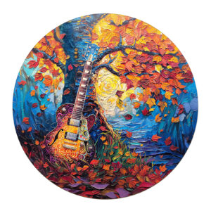 Puzzle de madeira – guitarra de outono 66eec811da6a4