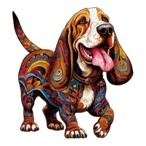 Puzzle de madeira – basset hound 1 66defdae9a3d6