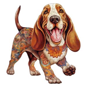 Puzzle de madeira – basset hound 2 66dbcee12cf46