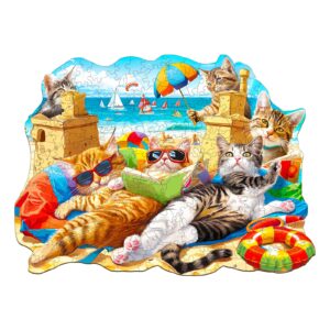 Quebra-cabeça de madeira – gato de praia 66e4cacff24ac