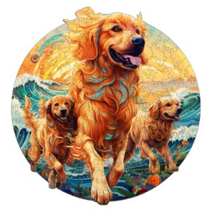 Quebra-cabeça de madeira – Beach Golden Family 66e77d8c249f8
