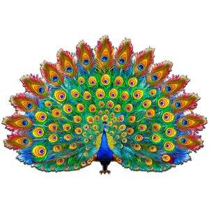 Quebra-cabeça de madeira – lindo pavão 66df7ea649131