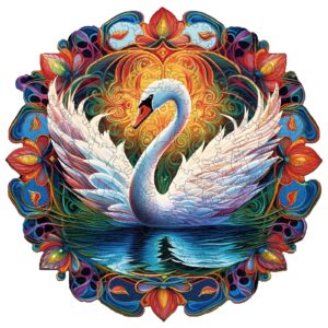 Quebra-cabeça de madeira – Lindo cisne1 66ed92eca1ef4