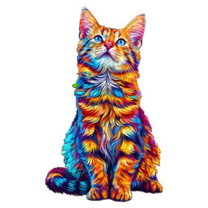 Quebra-cabeça de madeira – Gato de Bengala 2 66e8dc3687984