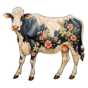 Puzzle de madeira – gado leiteiro preto e branco 66eac12957a3e