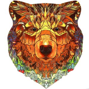 Quebra-cabeça de madeira- urso ousado 66de063cb40cc