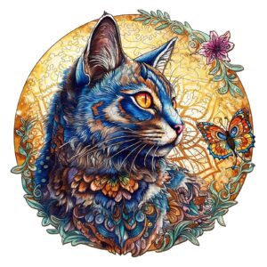 Puzzle de madeira-gato e borboleta 66e1bb1aee0cb