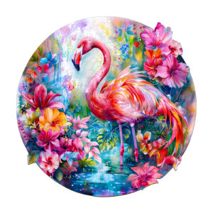 Quebra-cabeça de madeira – Flamingo encantador 66e58e8d40a29