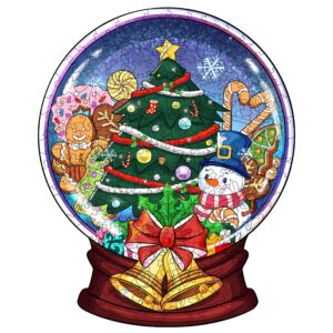 Puzzle em madeira – BOLA DE CRISTAL DE NATAL 66dfff717f653