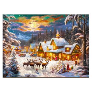 Puzzle de madeira – neve de Natal 66de250b7e31f