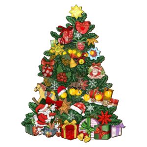 Quebra-cabeça de madeira-ÁRVORE DE NATAL 66e4b609c7137