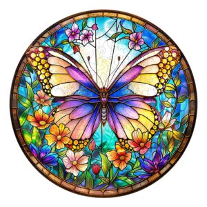 Puzzle de madeira – borboleta colorida 66e7880215306
