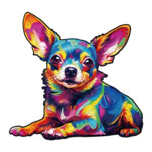 Quebra-cabeça de madeira – Chihuahua colorido 66dda9968e3e6