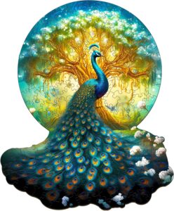 Puzzle de madeira – pavão nobre 66ec00c1b2a48