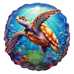 Quebra-cabeça de madeira-DEEP SEA TURTLE-1 66e5c210def5f