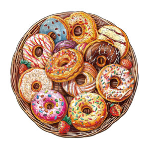 Puzzle de madeira – puzzle de donuts 66dface41cfde