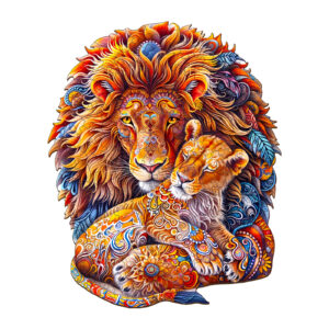 Puzzle de madeira – Leão paternal 66e8c78044bef