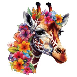 Quebra-cabeça de madeira – flores e girafas 66e463772b6cc