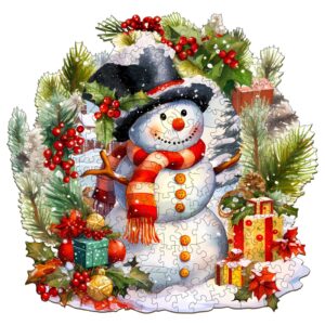 Quebra-cabeça de madeira – Frosty, o boneco de neve 66ea6e8188ddb
