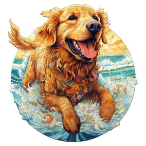 Quebra-cabeça de madeira – Golden Retriever feliz 66e134fde5dc7