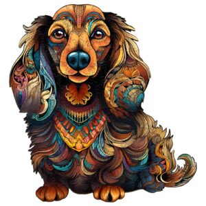 Puzzle de madeira – bassê de cabelos compridos-3 66e9058474706