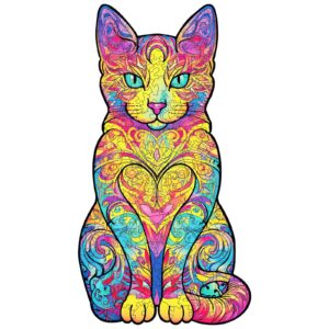 Quebra-cabeça de madeira – lindo gato 66ea3ac16b54c