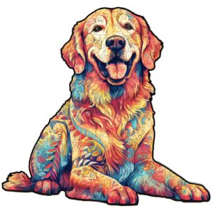 Puzzle de madeira – Golden Retriever leal 66dc7e4ac8630
