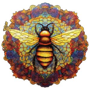 Quebra-cabeça de madeira-MANDALA BEE 66e17cf71a9fb