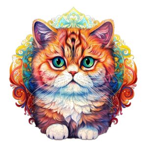 Quebra-cabeça de madeira-MANDALA CAT 66e512cb078db