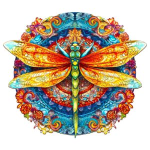 Quebra-cabeça de madeira-MANDALA DRAGONFLY 66e9e8662277b