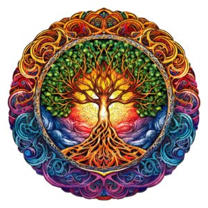 Quebra-cabeça de madeira-Mandala Árvore da Vida 1 66e8561f4e5e5