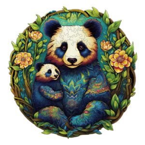 Quebra-cabeça de madeira – Família Panda 2 66eb326696e56