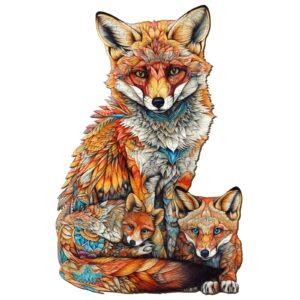 Puzzle de madeira-pai-filho raposa 66deab2f6f9be