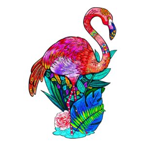 Puzzle de madeira-FLAMINGO APAIXONADO 66daec0f16c05