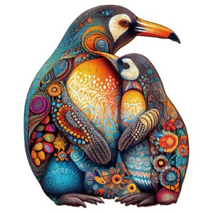Quebra-cabeça de madeira-FAMÍLIA PINGUIM 66ebae19465e5