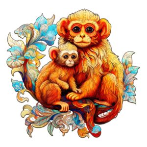 Família de puzzle de madeira-Rhinopithecus 66e26a54d707a